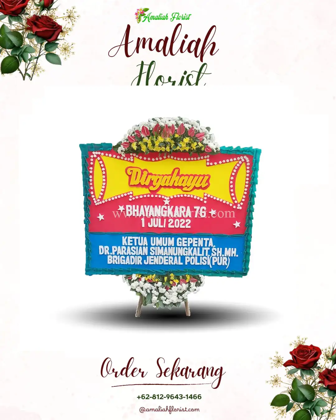 Papan Bunga HUT Ulang Tahun Pulo